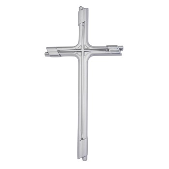 ΣΤΑΥΡΟΣ ΚΟΙΜΗΤΗΡΙΟΥ ΑΛΟΥΜΙΝΙΟΥ ΜΕΓΑΛΟΣ ΧΩΡΙΣ ΣΩΜΑ ΔΙΠΛΟΣ-NM