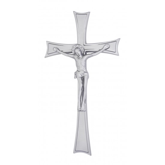 ΣΤΑΥΡΟΣ ΚΟΙΜΗΤΗΡΙΟΥ ΑΛΟΥΜΙΝΙΟΥ ΜΕΓΑΛΟΣ ΜΕ ΣΩΜΑ ΚΑΙ ΣΠΑΣΤΕΣ ΑΚΡΕΣ-NM