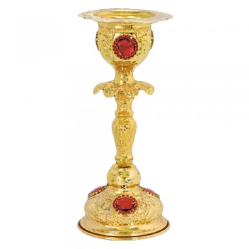 ΑΚΟΙΜΗΤΗ ΚΑΝΤΗΛΑ ΕΠΙΧΡΥΣΗ ΚΟΚΚΙΝΗ ΠΕΤΡΑ