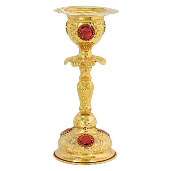 ΑΚΟΙΜΗΤΗ ΚΑΝΤΗΛΑ ΕΠΙΧΡΥΣΗ ΚΟΚΚΙΝΗ ΠΕΤΡΑ