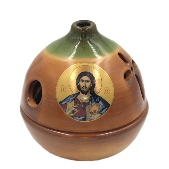 ΚΑΝΤΗΛΙ ΠΗΛΙΝΟ ΣΤΡΟΓΓΥΛΟ ΜΕ ΧΡΙΣΤΟ