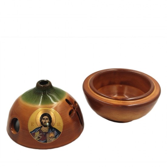 ΚΑΝΤΗΛΙ ΠΗΛΙΝΟ ΣΤΡΟΓΓΥΛΟ ΜΕ ΧΡΙΣΤΟ