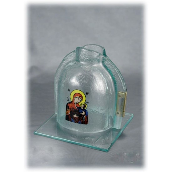 ΚΑΝΤΗΛΙ ΕΠΙΤΡΑΠΕΖΙΟ ΝΑΟΣ  ΜΙΚΡΟ ΑΠΌ ΦΥΣΗΤΟ ΓΥΑΛΙ  