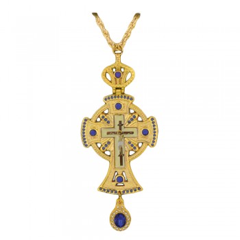 ΣΤΑΥΡΟΣ ΕΠΙΣΤΗΘΙΟΣ ΠΕΡΙΠΑΤΟΥ ΕΠΙΧΡΥΣΟΣ ΣΜΑΛΤΟ ΜΩΒ ΠΕΤΡΑ