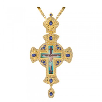 ΣΤΑΥΡΟΣ ΕΠΙΣΤΗΘΙΟΣ ΕΠΙΧΡΥΣΟΣ ΣΜΑΛΤΟ ΠΕΤΡΕΣ