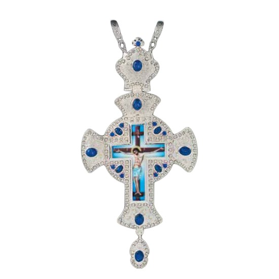 ΣΤΑΥΡΟΣ ΕΠΙΣΤΗΘΙΟΣ ΕΠΙΝΙΚΕΛΩΜΕΝΟΣ ΣΜΑΛΤΟ ΠΕΤΡΕΣ