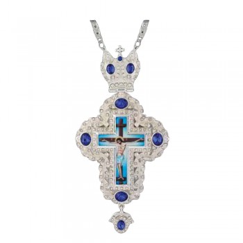 ΣΤΑΥΡΟΣ ΕΠΙΣΤΗΘΙΟΣ ΕΠΙΝΙΚΕΛΩΜΕΝΟΣ ΣΜΑΛΤΟ ΜΩΒ ΠΕΤΡΑ