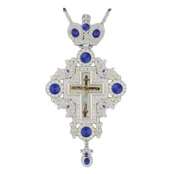 ΣΤΑΥΡΟΣ ΕΠΙΣΤΗΘΙΟΣ ΕΠΙΝΙΚΕΛΩΜΕΝΟΣ ΣΜΑΛΤΟ ΜΩΒ ΠΕΤΡΑ