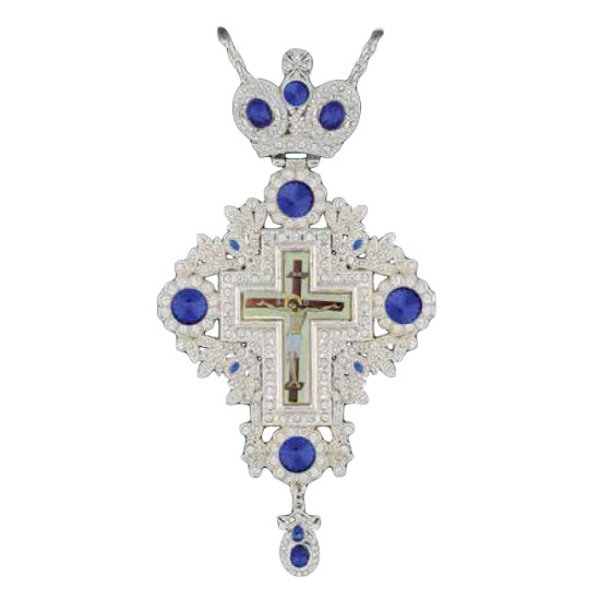 ΣΤΑΥΡΟΣ ΕΠΙΣΤΗΘΙΟΣ ΕΠΙΝΙΚΕΛΩΜΕΝΟΣ ΣΜΑΛΤΟ ΜΩΒ ΠΕΤΡΑ