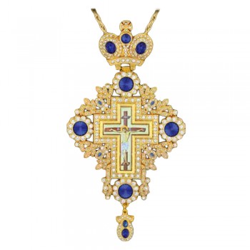 ΣΤΑΥΡΟΣ ΕΠΙΣΤΗΘΙΟΣ  ΕΠΙΧΡΥΣΟΣ ΣΜΑΛΤΟ ΜΩΒ ΠΕΤΡΑ