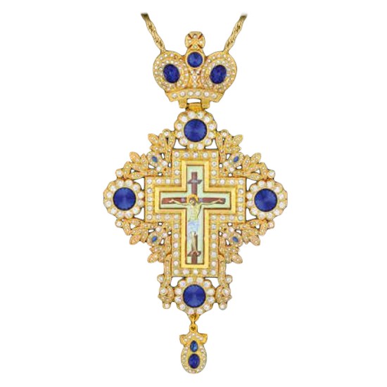 ΣΤΑΥΡΟΣ ΕΠΙΣΤΗΘΙΟΣ  ΕΠΙΧΡΥΣΟΣ ΣΜΑΛΤΟ ΜΩΒ ΠΕΤΡΑ