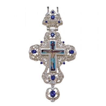 ΣΤΑΥΡΟΣ ΕΠΙΣΤΗΘΙΟΣ ΕΠΙΝΙΚΕΛΩΜΕΝΟΣ ΣΜΑΛΤΟ ΜΩΒ ΠΕΤΡΑ