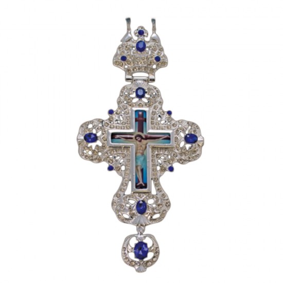 ΣΤΑΥΡΟΣ ΕΠΙΣΤΗΘΙΟΣ ΕΠΙΝΙΚΕΛΩΜΕΝΟΣ ΣΜΑΛΤΟ ΜΩΒ ΠΕΤΡΑ