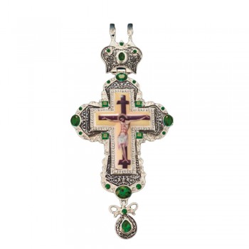 ΣΤΑΥΡΟΣ ΕΠΙΣΤΗΘΙΟΣ ΕΠΙΝΙΚΕΛΩΜΕΝΟΣ ΑΝΤΙΚΕ ΠΡΑΣΙΝΗ ΠΕΤΡΑ