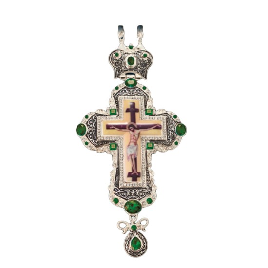 ΣΤΑΥΡΟΣ ΕΠΙΣΤΗΘΙΟΣ ΕΠΙΝΙΚΕΛΩΜΕΝΟΣ ΑΝΤΙΚΕ ΠΡΑΣΙΝΗ ΠΕΤΡΑ