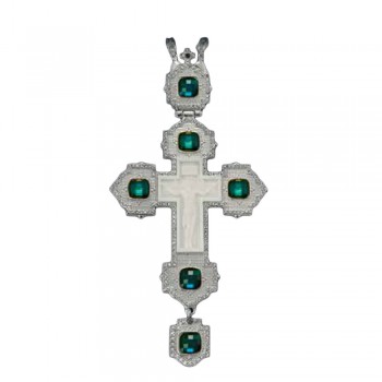 ΣΤΑΥΡΟΣ ΕΠΙΣΤΗΘΙΟΣ  ΕΠΙΝΙΚΕΛΩΜΕΝΟΣ ΜΕ ΑΠΟΜΙΜΗΣΗ ΕΛΕΦΑΝΤΟΔΟΝΤΟΥ ΠΡΑΣΙΝΗ ΠΕΤΡΑ